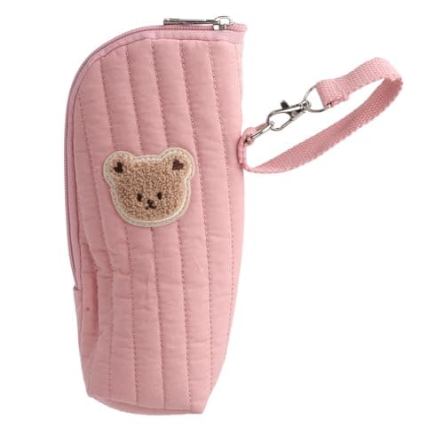 Jelquix Insulated Baby Bottle Bag with Aluminum Foil Layer, Portable Milk Bottle Organizer Hanging Stroller Pouch for Busy Parents, Pink