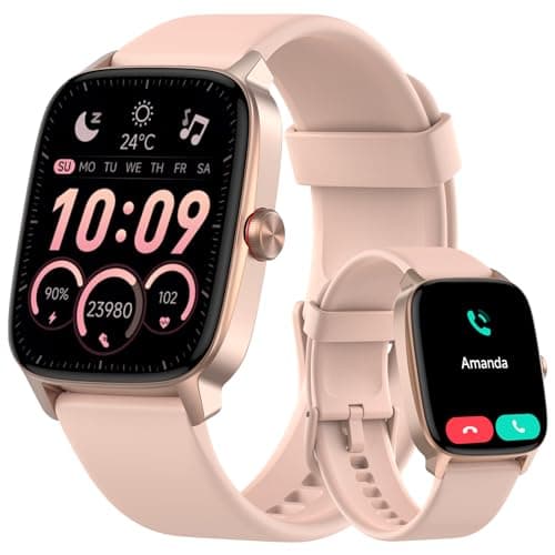 Smart Watches for Men Women, with Bluetooth Calling, 1.85" Screen DIY Dial Smartwatch for Android iPhone. 100+ Sports Modes, Heart Rate Sleep Monitor, AI Built-in Fitness Tracker, IP68 Waterproof