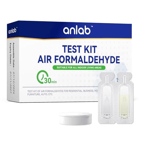 Air Formaldehyde (HCHO) DIY Test Kit - Used for Air Quality Testing, Detector Used for Home, Residential, Business, Hotel, Hospital, School, Furniture, Auto (Pack of 1)