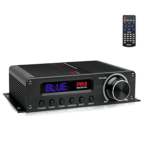 Pyle Stereo Amplifier - 100W Bluetooth Home Audio Receiver with 5.1 Channel, Perfect for Home Theater, Studio, Office, w/HDMI ARC, AUX, FM Antenna, Subwoofer Speaker Input, 12V Adapter