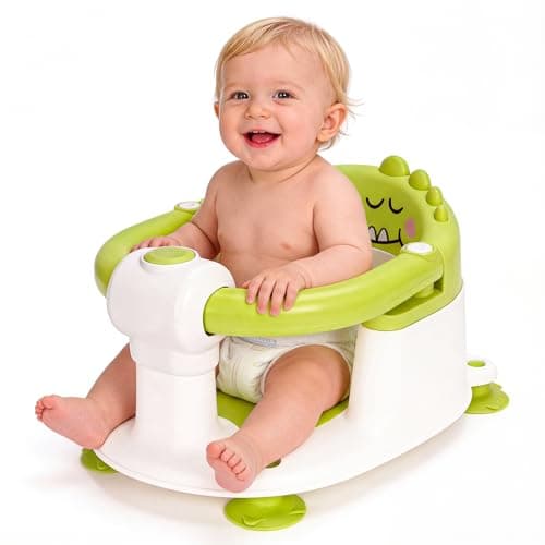 Baby Bath Seat, Infant/Toddler Sit Up Bathtub Seat 6 Months & Up, Baby Bath Essentials, Non-Slip with Suction Cups Bathtub Seat for Baby(Green)