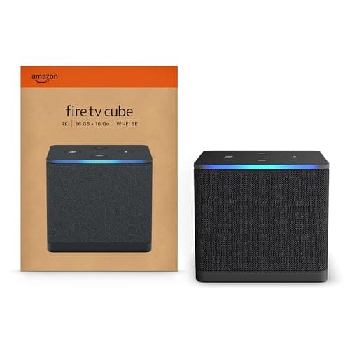 Amazon Fire TV Cube (newest model), Hands-free streaming device with Alexa, Wi-Fi 6E, 4K Ultra HD, Designed for Alexa+
