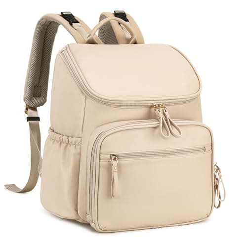 LORADI Lightweight Diaper Bag Backpack, Baby Shower Essentials, Beige