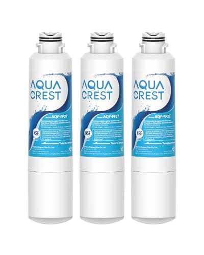 AQUA CREST AQF-FF27 Replacement for Samsung HAF-CIN/EXP, DA29-00020B, RF28HMEDBSR, RF263BEAESR, RF4287HARS, HAF-CIN, DA97-08006A-1, RF28K9380SR, RF28HFEDTSR, Refrigerator Water Filter, 3 Filters
