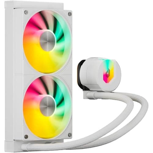 upHere U240TC 240mm ARGB AIO CPU Liquid Cooler,All-in-One CPU Water Cooler with High-Performance Pump, PWM ARGB Fans,5V 3-Pin ARGB Sync,Compatible with Intel LGA1700/1200/115X and AMD AM5/AM4