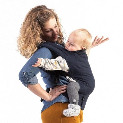 Boba Baby Carrier Backpack or Front Pack Baby Sling For 7 lb Infants and Toddlers Up To 45 Pounds (Classic 4GS - Navy)