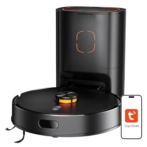 Robot Vacuum and Mop Combo, 90-Day Self-Emptying, 10,000 Pa Suction, with dToF & Laser Navigation & Smart Mapping, Anti-Tangle, 160-Min Runtime, Ideal for Hard Floors, Pet Hair & Carpets