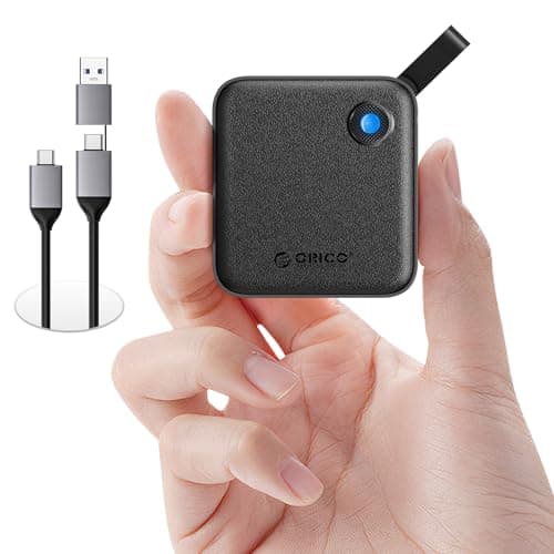 ORICO 2TB Portable SSD with 2 in 1 USB C Cable, External Solid State Drives, Up to 460MB/s, Status Indicator, Reliable Storage for USB-C Smartphone, Tablet, PC - B5PLUS