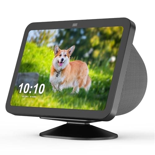 PlusAcc Adjustable Stand for Show 8 3rd Gen - Magnetic Attachment & Tilt Function | Non-Slip Base | Table Stand Accessories Compatible with Show 8 3rd Gen & iPhone Models (Black)