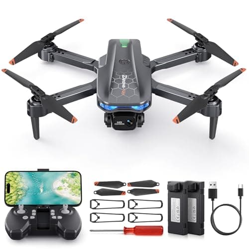 FERIETEL T29 C0 Drone with Camera 1080P for Kids, Foldable Mini Drones for Adults, RC Quadcopter for Beginners, 24 Min Flight Time, Headless Mode, 3D Flips, 2 Batteries