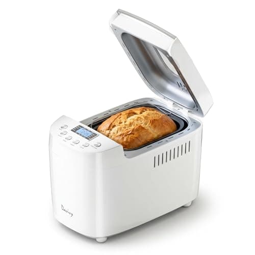 Davivy 3LB Bread Maker Machine with 2 pairs Kneading Paddles,15-in-1 Automatic Bread Machine Nonstick Bowl For Bread, Jam& Yogurt, 3 Loaf Sizes and 3 Crust