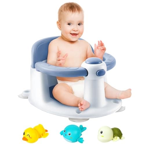 Baby Bath Seat, Infant/Toddler Sit Up Bathtub Seat For 6-12-24 Months, Baby Bath Essentials, Great Shower Gifts For Newborn And New Mothers
