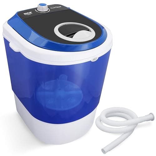 Pure Clean Small Portable Washer Machine, 4.5 Lbs. Capacity Top Loader Laundry Machine Quiet Washer, Wash Timer Knob 110V - For Compact Laundry for Dorms, RV'S, Apartments