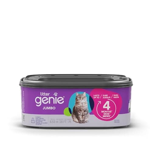 Litter Genie Jumbo Refill Bag - Multi-Layer Refill Bags w/Up to 4 Months of Supply - Compatible w/Standard, Plus, Style, & XL+ Litter Genie Pails