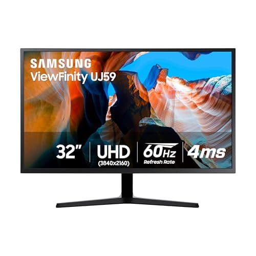 SAMSUNG 32-Inch 4K UHD Black 60 Hz High Resolution Computer Monitor with Display Port, Eye Saver/Flicker Free Mode, FreeSync - (LU32J590UQNXZA) [Canada version]