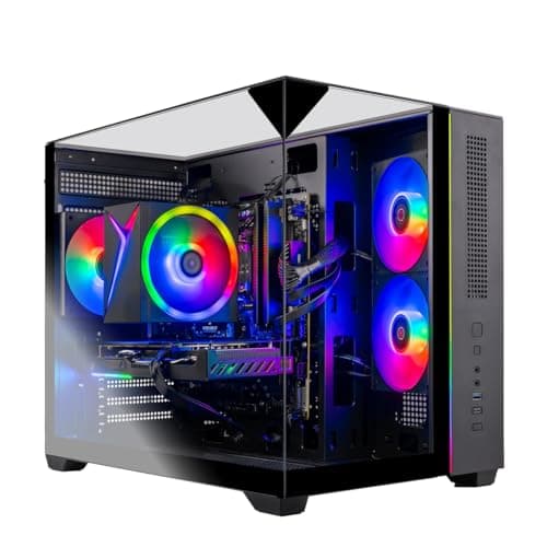 Skytech Gaming Crystal Desktop PC, Ryzen 5 5500 3.6 GHz (4.2GHz), NVIDIA RTX 5050 8GB, 1TB NVMe SSD, 16GB DDR4 RAM 3200, 650W Gold PSU, Wi-Fi, Win 11