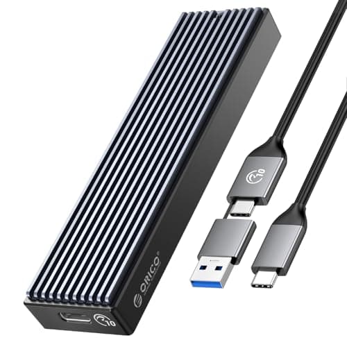 ORICO M.2 NVME SSD Enclosure USB 3.2 Type C Gen 2 10Gbps External Solid State Enclosure Adapter for 2280/2260/2242/2230 M Key/B+M Key PCIe SSD 4TB Max-M2PV