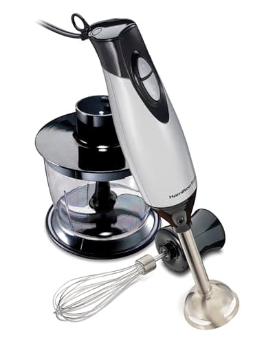 Hamilton Beach 2 Speed Hand Blender with Blending Wand, Whisk and Chopping Bowl Attachments, 59765C