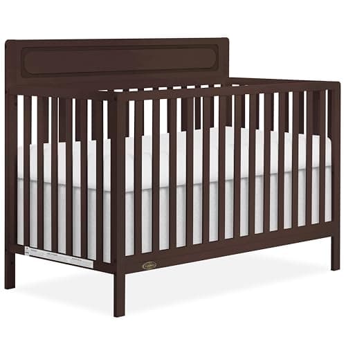 Dream On Me Avery 5-in-1 Convertible Full-Size Baby Crib, GreenGuard Gold & JPMA, 3 Mattress Heights, Converts to Toddler, Day & Full-Size Bed, Create a Safe and Baby-Friendly Nursery