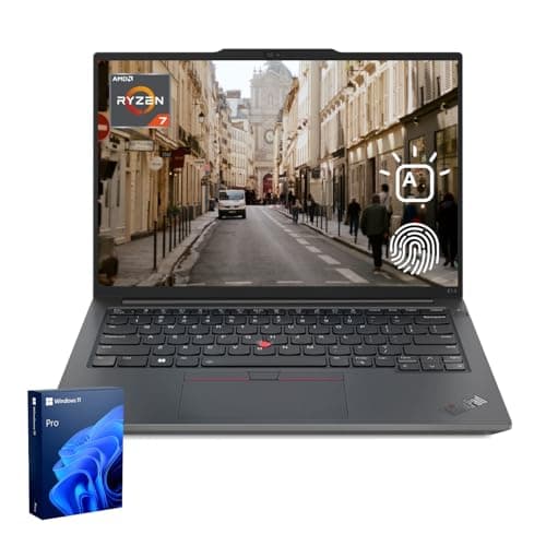 Lenovo ThinkPad E14 Mobile Workstation Business Laptop, 14" FHD+ 1920 * 1200, AMD Ryzen 7 7735U, 32GB DDR5 RAM, 1TB SSD, Fingerprint, Webcam, Backlit, Wi-Fi 6, Windows 11 Pro, Black