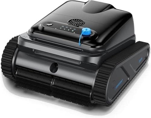 Robotic Pool Cleaner, Upgraded Motor, Powerful Wall-Climbing with Scrubber Brushes, Smart Path Navigation, Cordless Pool Vacuum for Inground Pools up to 2000 Sq.ft (Onyx)