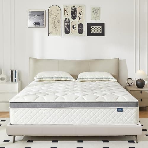 Happiland Queen Mattress, 10 Inch Memory Foam Hybrid Mattress in a Box, with Upgrade Individually Pocket Springs, Pressure Relief, Breathable Comfort and Durable, CertiPUR-US, Medium Firm