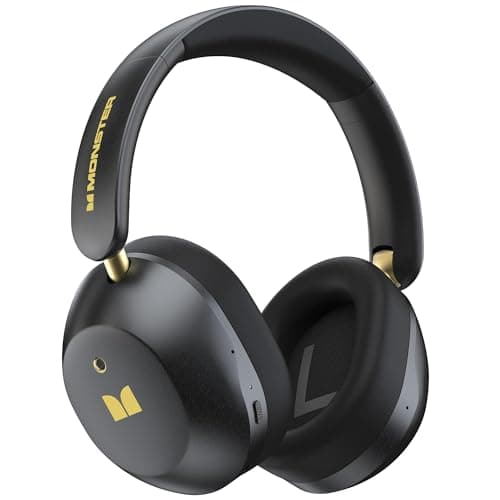 Monster Persona 6th ANC Active Noise Cancelling Headphones, Bluetooth Headphones Over Ear with 3 EQ Modes, HiFi Stereo Audio, 60H Playtime, Bluetooth 6.0, Wireless Headphones for Work Travel, Black