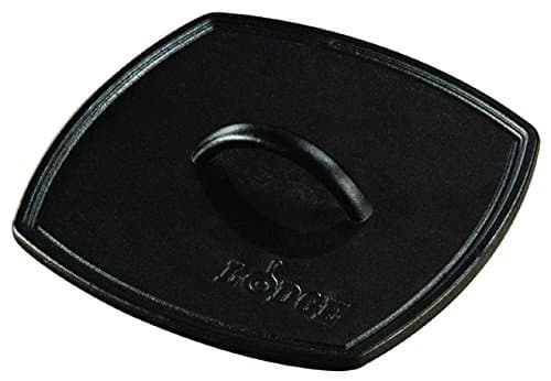 Lodge LPP3 8.25-Inch Logic Square Ribbed Panini Press (Black)