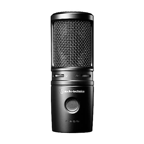 Audio-Technica AT2020USB-XP USB Cardioid Condenser USB Microphone, with Built-in DSP, Pop Filter Included, Headphone Jack & Volume Control, Perfect for Content Creators, Black