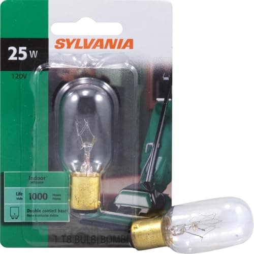 Sylvania 18321 25-Watt Clear Tubular Double Contact Bayonet Base Incandescent T8 Bulb