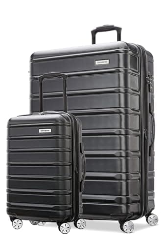 Samsonite Omni, Midnight Black, 2-Piece Set (Carry-on/Large), Omni 2 Hardside Expandable Luggage with Spinner Wheels