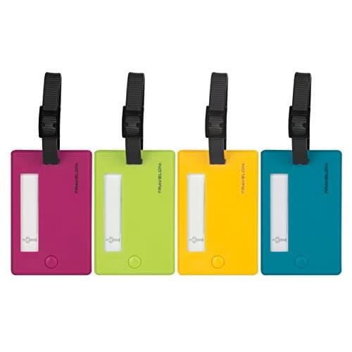 Travelon Set of 4 Color Luggage Tags, Assorted