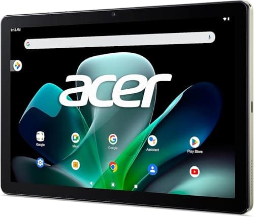 Acer Iconia 10.1" FHD 1920x1200 IPS Tablet, MT8183 Processor, 4GB RAM, 128GB eMMC, MicroSD Slot, 5M/8M Cameras, BT 5.0, Android 12 (1 yr Manufacturer Warranty)