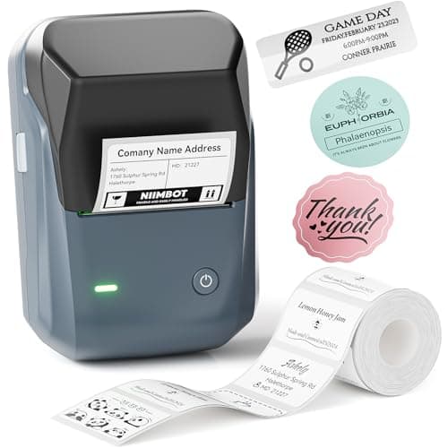 NIIMBOT B1 Label Maker Machine with Tape(Pre-Cut Sticker Size 50x30mm)
