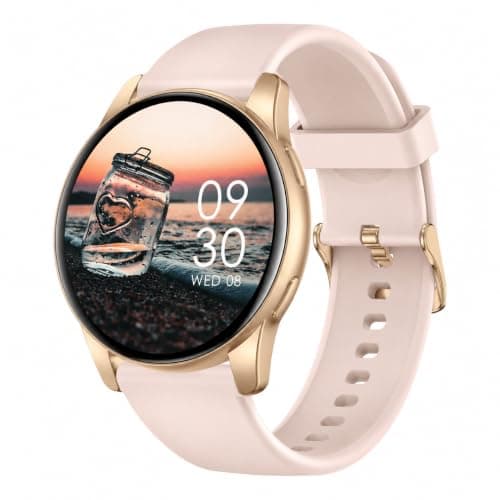 Smart Watch for Men Women, 1.38'' Smart Watches (Answer/Make Call), Fitness Tracker with Heart Rate/Sleep Monitor, IP68 Waterproof Activity Tracker, Pedometer for Android iOS(Rose Pink)
