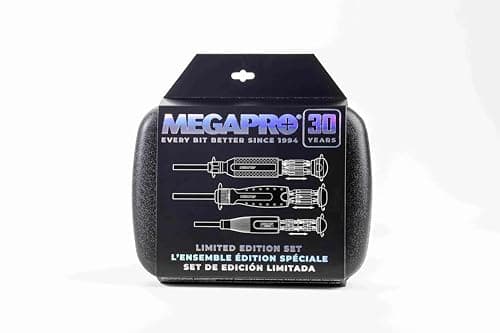 MEGAPRO® Three Tool Anniversary Kit | 3 Screwdrivers | Ratcheting Driver | Precision Screwdriver | 50 Different bit Tips