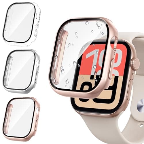 Tensea [3PCS] for Apple Watch Screen Protector Case 40mm SE 3 (2025) SE 2 SE/Series 6/5/4 Accessories, iWatch Protective Face Cover for Women Men, Bumper Tempered Glass for iPhone Watch 40 mm