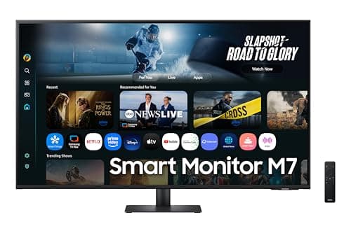 SAMSUNG 43 inch M7 UHD VA High Resolution Smart Monitor 60Hz 4ms HDMI + USB-C with Smart TV Apps, AI Picture Optimizer, Samsung Knox Security & Copilot- (LS43FM702UNXZA) [Canada Version]