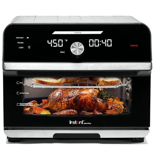 Instant Pot Omni Plus 19 QT/18L Air Fryer Toaster Oven Combo, From the Makers of Instant Pot, 10-in-1 Functions, Fits a 12" Pizza, 6 Slices of Bread, App with Over 100 Recipes, Stainless Steel