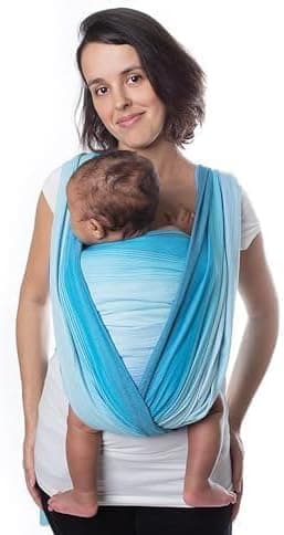 Chimparoo Baby Wrap Carrier, 100% Organic Cotton Baby Woven Wrap for Newborn to Toddler, Comfortable & Adjustable Hip-Healthy Wrap - Holds up to 15.8 kg (Alizee)
