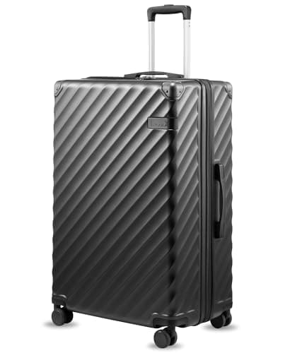 LUGGEX 28 Inch Luggage Suitcase, Polycarbonate Expandable Hard Shell Suitcase for Travelling, EX-Core, Charcoal Metallic