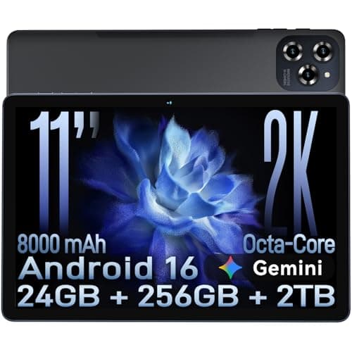 TABWEE 11 Inch Large Android 16 Tablet with Gemini AI