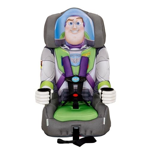 Disney Pixar Buzz Lightyear 2-in-1 Car Seat by KidsEmbrace | Transport Canada CMVSS Approved | Forward-Facing Harness 22–65 lb & Booster 40–100 lb | LATCH Equipped | Side-Impact Tested