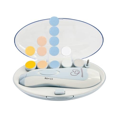 Dreambaby Baby & Me Nail Care Kit - 16 Piece Electric Nail Trimmer for Babies - Comes with 6 Shape & Trim Options and 8 Replacement Pads