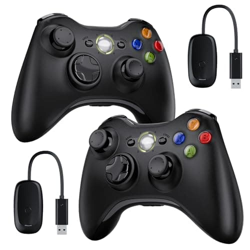 2 Pack Wireless Controller for Xbox 360/Xbox Slim/PC Windows 7/8/10/11/XP