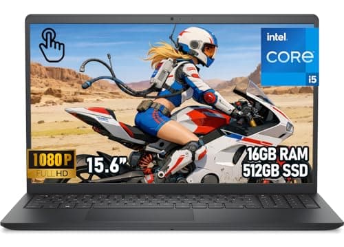Dell Inspiron 15, 15.6" FHD Touchscreen Laptop, Intel Core i5-1334U, 16GB RAM 512GB SSD, Windows 11 Home in S Mode, Wi-Fi 6, SD Card Reader, for Students and Home Use