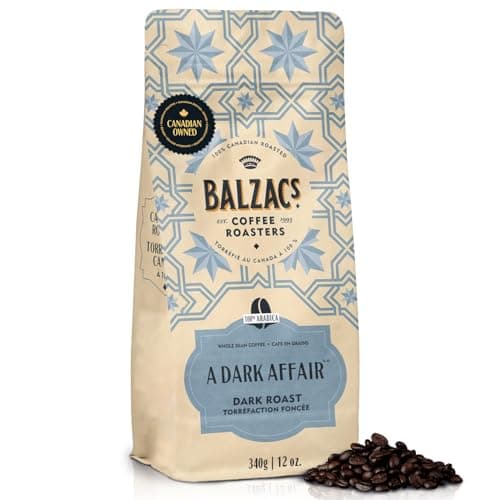 Balzac’s Coffee Roasters – A Dark Affair | 100% Arabica Whole Bean Coffee | Dark Roast | Smokey & Spicy | 340G, 12OZ. (Pack of 1)