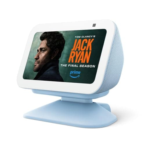 Amazon Echo Show 5 (newest model) with Adjustable Stand with USB-C Charging Port, Designed for Alexa+, Cloud Blue