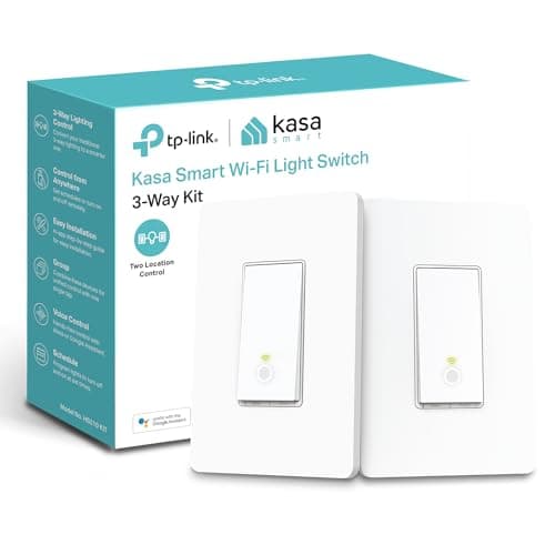 Kasa Smart 3-Way Light Switch Kit by TP-Link (HS210 KIT) - Neutral Wire and 2.4GHz Wi-Fi Connection Required, Works with Alexa and Google Home, No Hub Required, UL Certified, White,2 Count (Pack of 1)