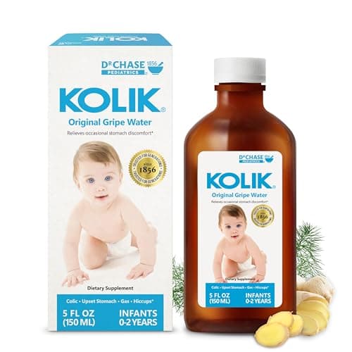 Dr. Chase Pediatrics Kolik Original Gripe Water - Colic Relief for Newborns & Infants - Safe, All Natural Gas Drops for Babies - Herbal Formula to Ease Digestive Discomfort & Fussiness, Made in Canada -150 ml